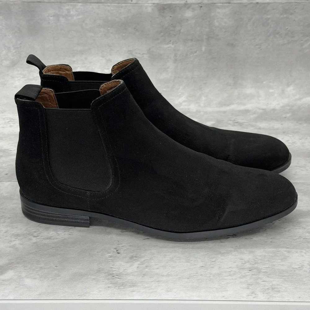 H & M Men's Chelsea Boots Size 11.5 Black Excellent Condition